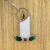 Candle and Holly Suncatcher