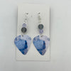 Gray and Blue Abstract Guitar Pick Earrings
