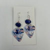 Pink and Blue Abstract Guitar Pick Earrings