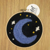 Crescent Moon Felted Hoop