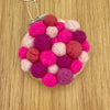 Pink Blobs Felted Hoop