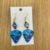 Butterfly and Abalone Guitar Pick Earrings