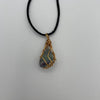 Wire Wrapped Necklace - Teal and Purple Stone