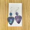 WV New River Gorge Purple Guitar Pick Earrings