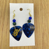 Blue WV Guitar Pick Earrings