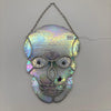 Spooky Iridescent Skull Stained Glass