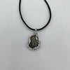 Wire Wrapped Necklace - Small Brown Speckled Stone