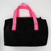 Black Bag with Pink Handles