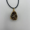 Wire Wrapped Necklace - Polished Brown Stone