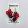 Weiner Dog Heart Earrings