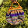 Wood Handle Crochet Purse
