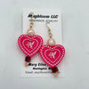 Pink Cupid Heart Earrings