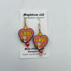 Flower Power Love Heart Earrings