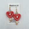 Red Cupid Heart Earrings