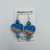 Night Sky Sunset Heart Earrings