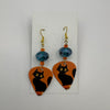 Black Cat Guitar Pick Earrings