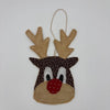 Reindeer Face Fabric Ornaments