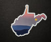 WV Moonrise over the Mountains Sticker