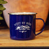 West by God Enamal Mug