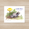 Wood Frog Watercolor Art Print 8x10