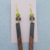 Green & Wood Dangle Earrings