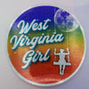 West Virginia Girl Sparkle Sticker