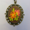Embroidered Necklace - 20" chain