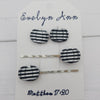 B/W Pumpkin Earrings & Hairpin