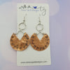 Copper Leaf Earrings with Sterling Silver