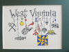 West Virginia Zentangle Art Print