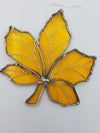 Lg Yellow Maple Leaf Stained Glass