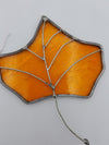 Orange Maple Leaf Stained Glass