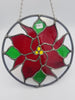 Pointsettia Panel - stained glass