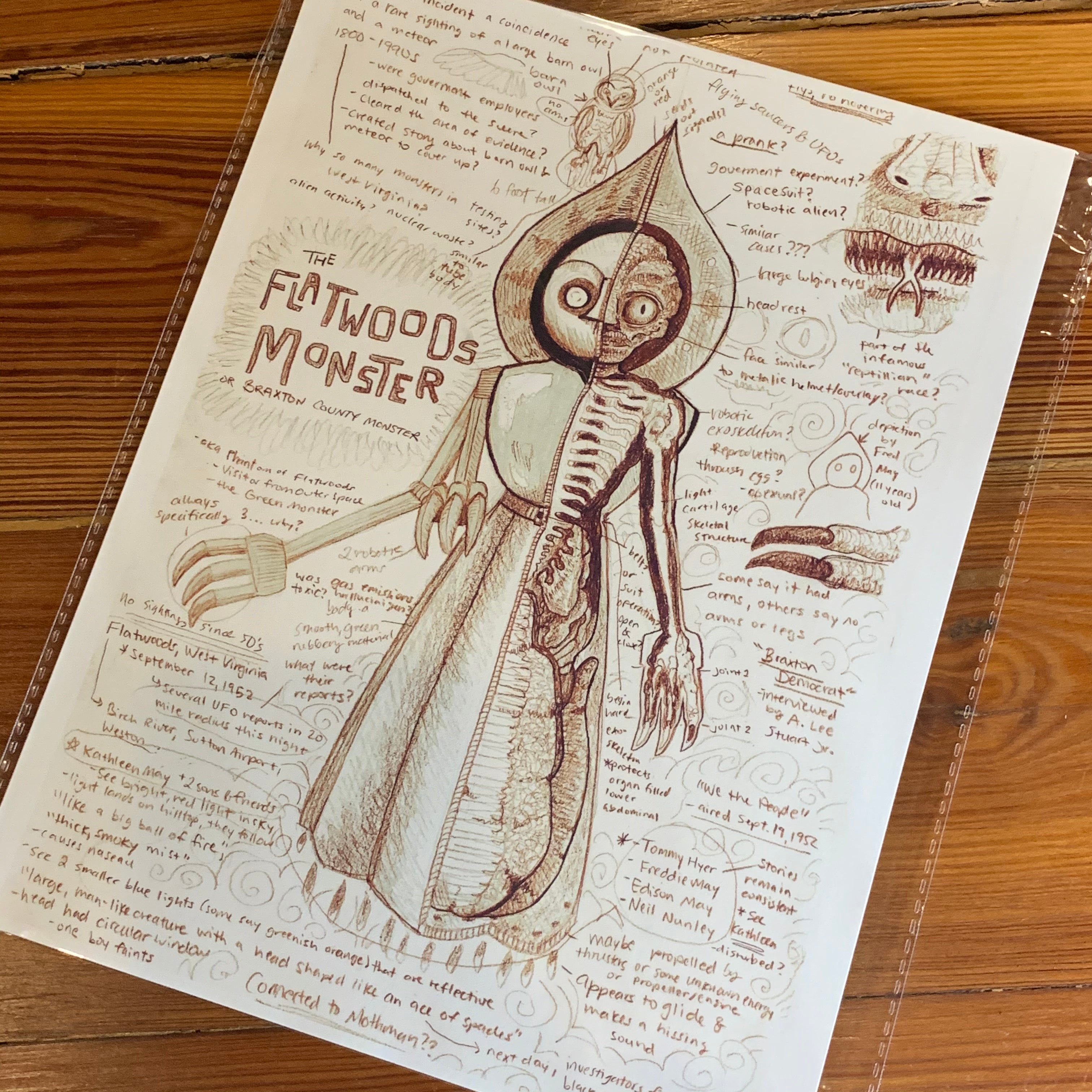 Flatwoods Monster - WV Cryptid Art Print