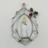 Victorian Candle Wreath Stained Glass