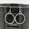 Sterling Silver Wavy Circle Earrings
