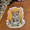 Chaos Reigns Cat Vinyl Sticker
