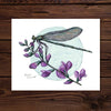 Jewel wing Dragonfly Art Print 11x14