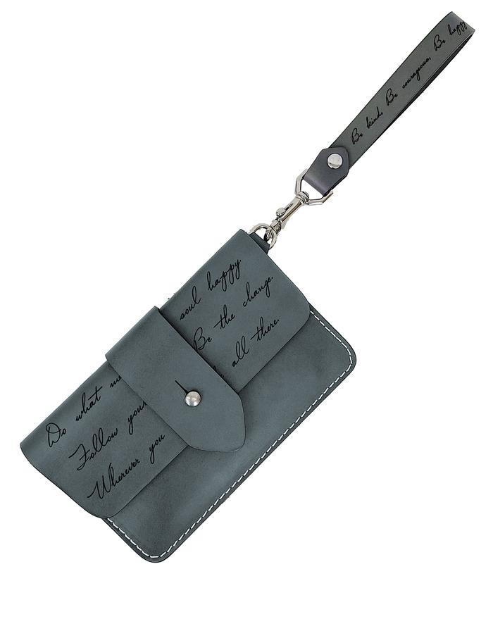 Ostrich Leather Vertical Card Holder, Magenta 