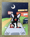 Mothman Drive-In Movie Art Print 8x10