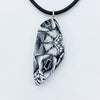 Polymer Clay Necklace - Black & White Wing