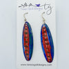 Enamel Earrings - red/blue