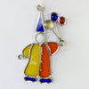 Stained Glass Clown with Balloons