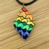 Polymer Clay Necklace - Rainbow Diamond