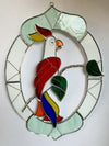 Stained Glass Parrot Panel