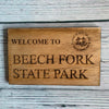 Wood Beech Fork Magnet - State Seal