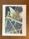 Mothman on Top of Silver Bridge Art Print