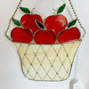 Stained Glass Apple Basket Panel
