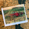 Old Red Truck Memories Notecard