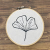 Hand Embroidered Ginkgo leaf Wall-hanging